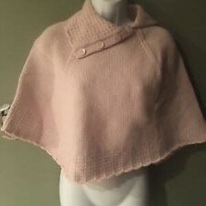 GAP Light Pink wool short poncho